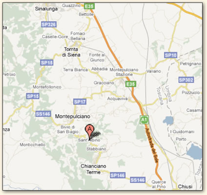 Map of Poggio Etrusco region